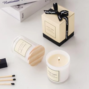 Wholesale Modern Hot Sale Luxury <strong>White</strong> Scented Soy <strong>Candles</strong> with Custom Labels Scented <strong>Candles</strong> with Wooden Lid and Gift Box - Product Image 3