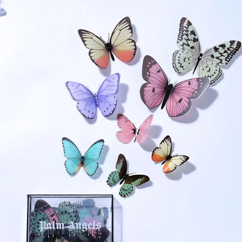 JOYWOOD PVC colored three-dimensional butterfly bouquet decoration packaging accessories embellishments hanging accessories