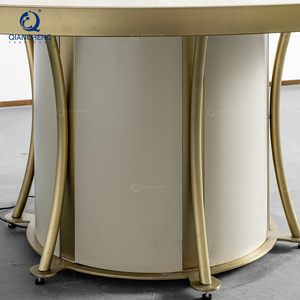 Mesa de Comedor Redonda de Lujo con Diseño de Engranaje Giratorio Eléctrico Lazy Susan, 8 Plazas, Acero Inoxidable, para Villa, Hotel, <span class=keywords><strong>Restaurante</strong></span>, Fábrica OEM - Product Image 5