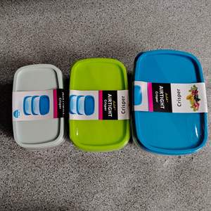 Juego moderno de 3 piezas de contenedores de almacenamiento de alimentos PP con tapas para el hogar, nevera, cocina, almacenamiento de frutas, compatible con <span class=keywords><strong>Amazon</strong></span> - Product Image 5