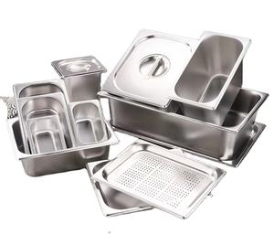 Plateau de buffet gastronorme avec couvercle perforé, équipement de gastronomie, <span class=keywords><strong>bac</strong></span> de cuisine gastronorme, <span class=keywords><strong>bac</strong></span> gastronorme en <span class=keywords><strong>inox</strong></span>, récipient gastronorme - Product Image 1