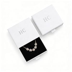 Classic Bracelet Box Minimalist Design Rigid <b>Drawer</b> Jewelry Gift Box Flocking <b>Insert</b> Foil Stamping Custom Logo Factory Wholesale - Product Image 3