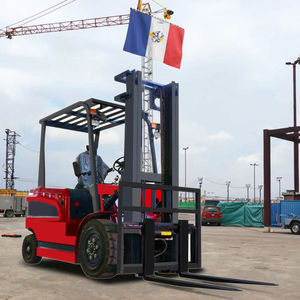 מלגזה חשמלית כבדה 5 טון עם סוללת ליתיום-יון, צמיגים מלאים, תורן דו-שלבי, 48V לשימוש פנימי/חיצוני תעשייתי ולשטח - Product Image 5