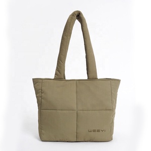 CHANGRONG Custom Nylon Puffer Tote <strong>Bags</strong> Durable and Custom Printed Logo - Product Image 3