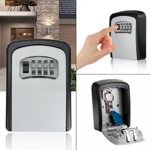 벽 마운트 키 잠금 상자 방수 조합 Lockbox 휴대용 키 안전 잠금 상자 집 키