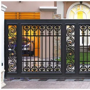 Sliding gate mental door gates and fence for new house home renovation