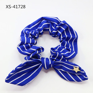 Phụ Nữ Cô Gái Tóc <span class=keywords><strong>Bow</strong></span> Ties Ribbon Mềm Sáng Bóng Vết Bẩn Scrunchies - Product Image 6