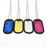 A buon mercato Collare Personalizzato Bianco Macchina di Sublimazione Rivestito D'identità In Bianco Personalizzato Militare Dog Tags