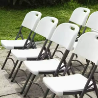 Chaise pliante en acier avec cadre en plastique HDPE imperméable et antirouille, chaise de banquet, chaise d'extérieur pour mariage, fête, événement, camping, jardin, lieu de réception