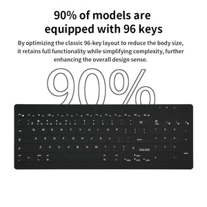 Teclado Portátil HengYu Nuevo de 96 Teclas, Silencioso, de Membrana, con Tres Modos, Resistente al Agua, con Interfaz USB Tipo-C para IOS/PC/Portátil - Product Image 3