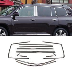 Bande décorative pour fenêtre de voiture, cadre de porte extérieur en acier inoxydable pour Toyota Highlander 2007-2013, Kit carrosserie, accessoires de voiture - Product Image 1