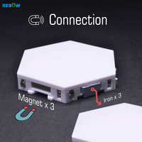 Xiaomi mijia — veilleuse arc-en-ciel à led, éclairage nocturne moderne nordique, tactile, nid d'abeille, RGB, hexagone, lumière