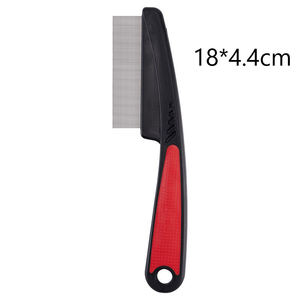 抗ノミショートドッグコーム環境に優しいステンレス鋼TPR ppペット脱毛ブラシグルーミングツール - Product Image 2