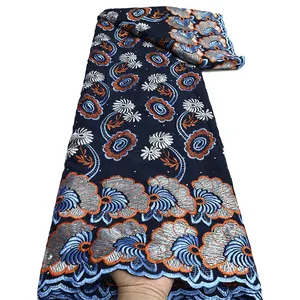 NI.AI 2024 nuevo encaje Lafaya gasa Suiza africana tela de encaje de algodón coreano sedoso encaje bordado de buena calidad para vestido de novia