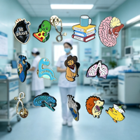 Épingles Médicales Multiples BSBH – Créez Votre Propre Logo – Épingles de Revers Personnalisées en Métal Doré, Dessins Animés, Anime, Émail Souple ou Dur