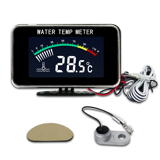Wenle New Universal LCD Car Digital Water Temp Gauge with Sensor 12V 24V for Cars & Trucks Replacement