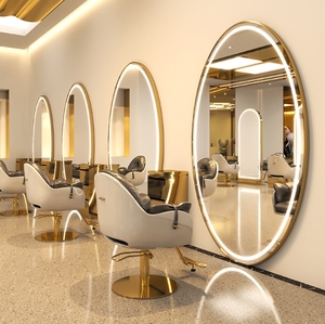 Espejo de Salón Ovalado Portátil y Moderno con Forma de Huevo para Peluquerías y Barberías - Product Image 3