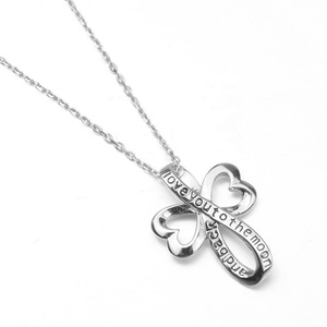 <span class=keywords><strong>De</strong></span> corazón <span class=keywords><strong>de</strong></span> Plata <span class=keywords><strong>de</strong></span> <span class=keywords><strong>Ley</strong></span> 925 ala celta Cruz infinito esperanza del amor <span class=keywords><strong>de</strong></span> la fe Collar para las mujeres - Product Image 2