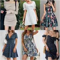 Robe Midi Décontractée Tunique Vintage Grande Taille Été 2026 Femme Manches Évasées Imprimé Numérique Dentelle Coupe A-Line Noire