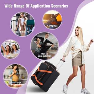 Free sample Rolling Dance <b>Bags</b> with <b>Garment</b> Rack Waterproof <b>Travel</b> Duffle Dance <b>Garment</b> <b>Bags</b> for Kids Ballet Competitions - Product Image 6