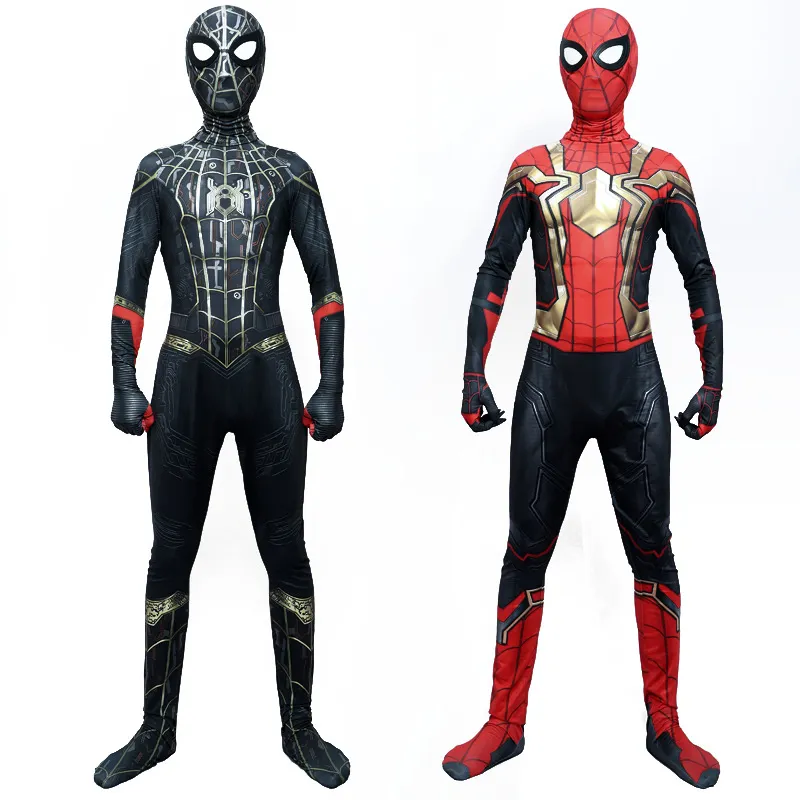 Halloween Cosplay Costume Spider Man Spiderman Costume Fancy Jumpsuit Adult and Children Red Black Cosplay Clothes