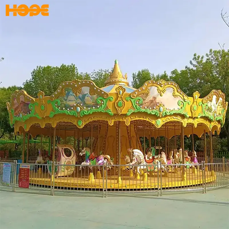 New Design Electronic Machine Amusement Park Equipment Merry Go Round Ride Carrusel Tiovivo For Sale