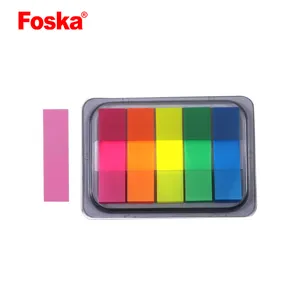 Foska colorato in plastica impermeabile segnalibro adesivo note adesive multicolore indicatore indice per studente e ufficio