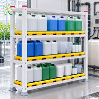 Étagère de stockage en PRV blanc 1200 mm, robuste, légère, empilable, anti-corrosion, pour exportation mondiale