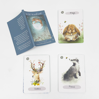 Jeu de cartes d'analyse émotionnelle des animaux personnalisé et imprimé sur mesure, jeu de cartes d'oracle positif, jeu de tarot avec guide