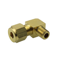 Raccord coudé femelle à double ferrule en laiton 6 mm (1/8 po) à filetage interne, haute pression, pour pulvérisation d'eau, à déconnexion rapide