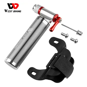 WEST BIKING High Quality Alloy Cycling inflator Bicycle Tire Pump Mini Hand Portable CO2 Air Bike Pump Convenient