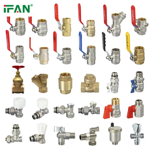 IFAN 공장 1/4''-4'' 황동 볼 밸브 수동 체크 및 스톱 밸브 물 제어용 맞춤형 OEM 지원 - Product Image 1