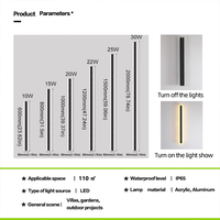 Lampes solaires longues à LED pour l'extérieur, pour couloir, balcon, mur, jardin, villa, décoration, lumière murale solaire extérieure