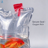 Sac d'emballage en plastique recyclable sur mesure pour fruits de mer vivants, idéal pour le transport en gros de poissons d'aquarium