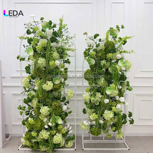 Guirlande de fleurs artificielles LEDA Greenery White, arrangement de table pour événements, décoration artificielle - Product Image 2