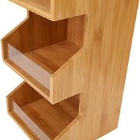 Étagère de rangement murale en bambou multicouche, moderne et minimaliste, pour supermarché et restaurant, idéale pour les épices