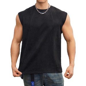 Débardeur homme tricoté rayé, coupe ajustée, style sport décontracté, épaules larges, pour le fitness et le commerce transfrontalier - Product Image 1