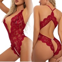 Lingerie Body Grande Taille en Dentelle Séduisante Entrejambe Ouvert Sexy Dos Nu Luxueuse pour Femme