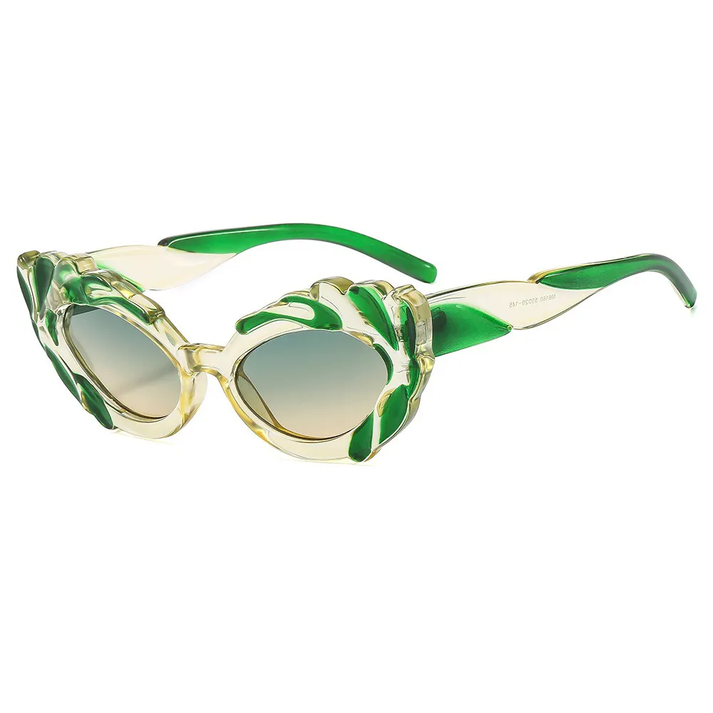 Óculos de sol de marca de luxo com armação de olho de gato pequeno, óculos vintage vintage em cores doces, novidade feminina, novidade de 2024
