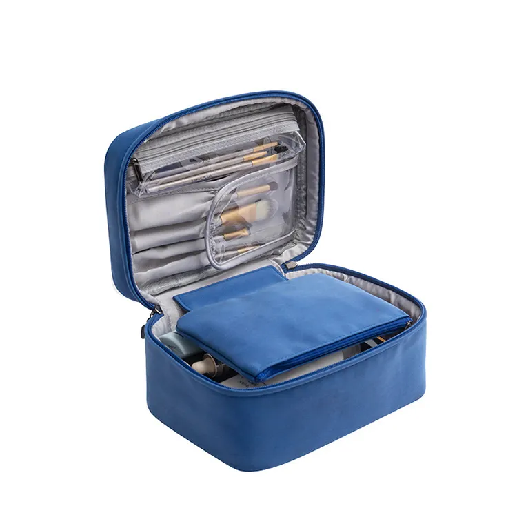 Professional Custom Large Capacity Travel Organizer Portable Storage Makeup Brushes Toiletry Cosmetic Bags & Case