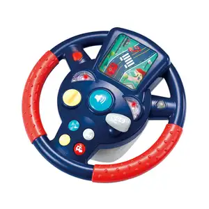 模拟齿轮转向交互式驱动轮便携式游戏玩具仪表板转向假装驾驶教育发声玩具