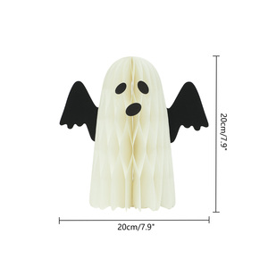 Adornos de Halloween de Fantasmas Etéreos, Escultura de Espíritu en Papel de Panal 3D Delicado, Decoraciones Plegables Ecológicas para Interiores/Exteriores - Product Image 6