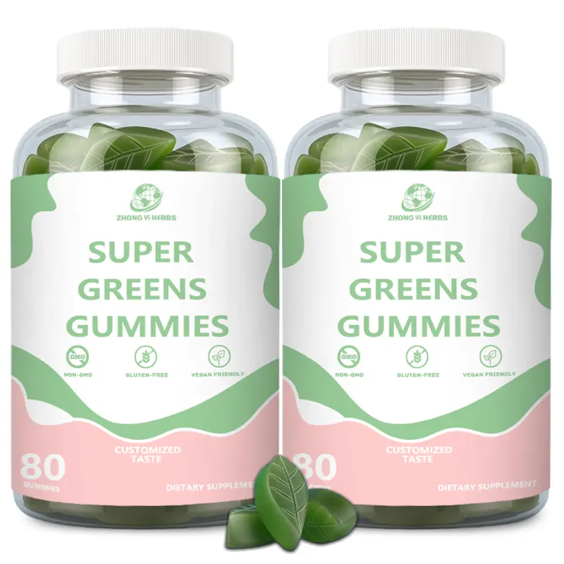 Kustom Label pribadi Super hijau Gummie Vegan Green Gummies