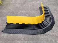 5 canales de alta resistencia Flip-Open Cable Protector Rampa de cable Producto de goma