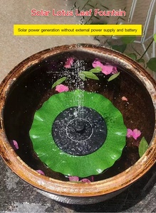 Di alta Qualità Solare Da Giardino Alimentato Foglia di Loto Fontana/Fontana Galleggiante Solare/Solare Galleggiante Piscina Fontana - Product Image 3