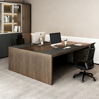 Bureaux de direction en forme de L de luxe, modulaires, pliables, durables, table de bureau, chaise, mobilier en bois, design moderne, montage facile