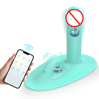 Vibrateur Dildo à Ventouse Contrôlé par Application, Stimulateur Clitoridien Insérable, Rechargeable, Étanche, en Silicone, Jouets pour Adultes pour Femmes