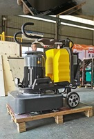 Ponceuse à sols à fréquence variable avec réservoir d'eau pour atelier, garage, sols durcis et traitement des surfaces en terrazzo