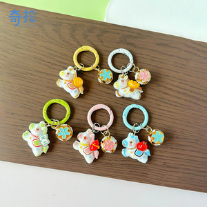 New Year's Eve Lucky Money Horse <strong>Keychain</strong> Backpack Cartoon Accessories for Girls As Gifts for Besties - Product Image 4