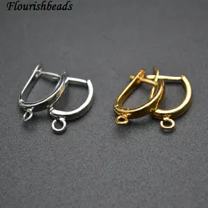 Earring Hooks Hot Selling Jewelry Findings Anti-fade Nickle Free 18k Real Gold Plating Basic Design Earring Hooks Clasps